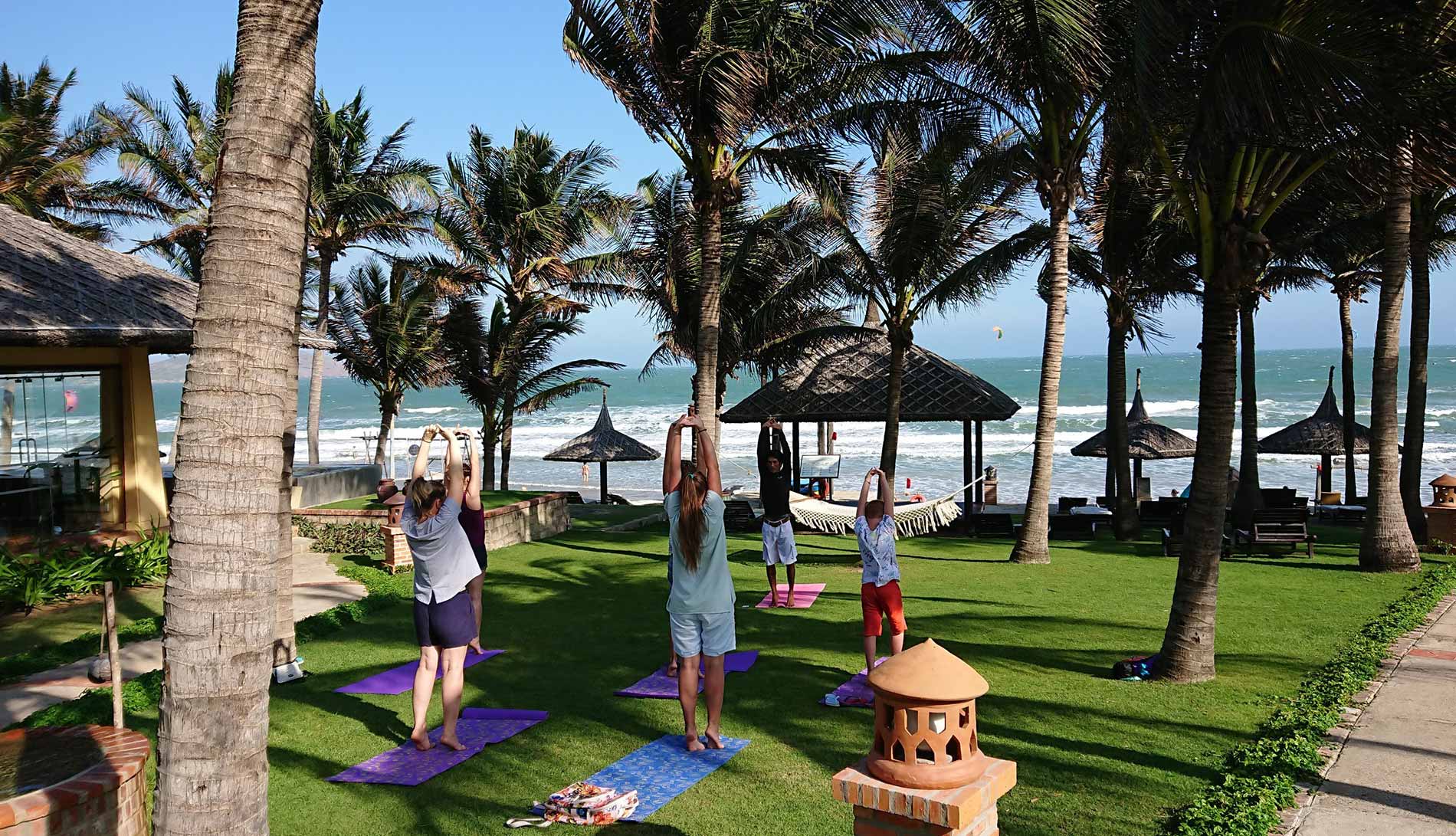 Yoga at the Beach Pandanus resort