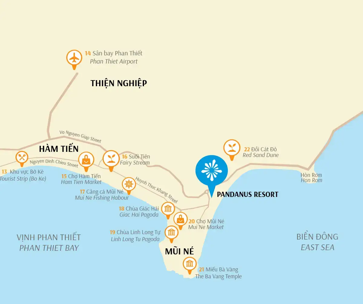 Contact us, Have a question, We're happy to help, Nơi bình yên sóng vỗ, Enriching Oasis, Pandanus Resort Mui Ne, Lam Dong, Vietnam