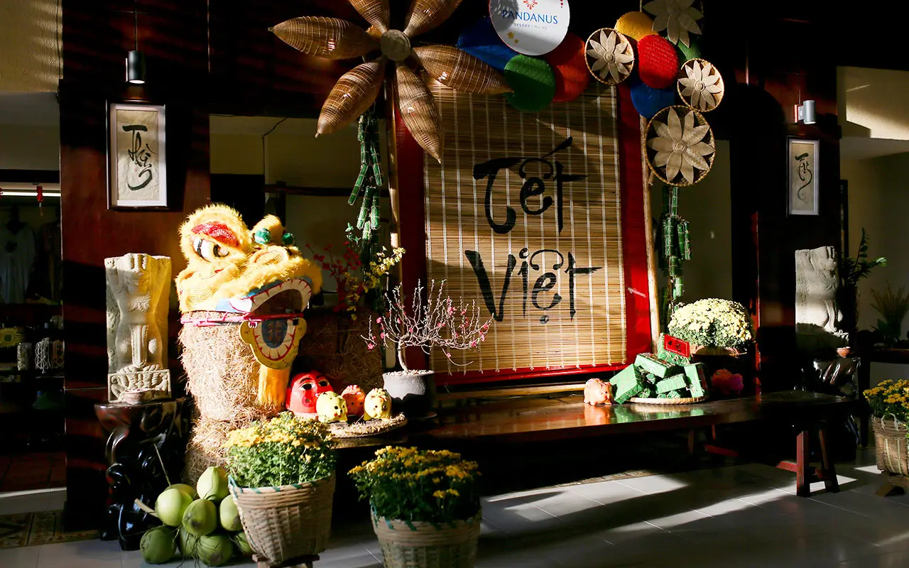 Trải Nghiệm Tết Cổ Truyền tại Pandanus Resort Xuân an nhiên, Tết đoàn viên. Lễ Hội Khai Xuân Bính Ngọ tại Pandanus Resort. The Year of The Horse 2026 Blissful Spring Abundant Blessings