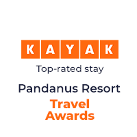 KAYAK Travel Awards - Pandanus Resort 2026 special thanks to our guests with score 9.1 Wonderful